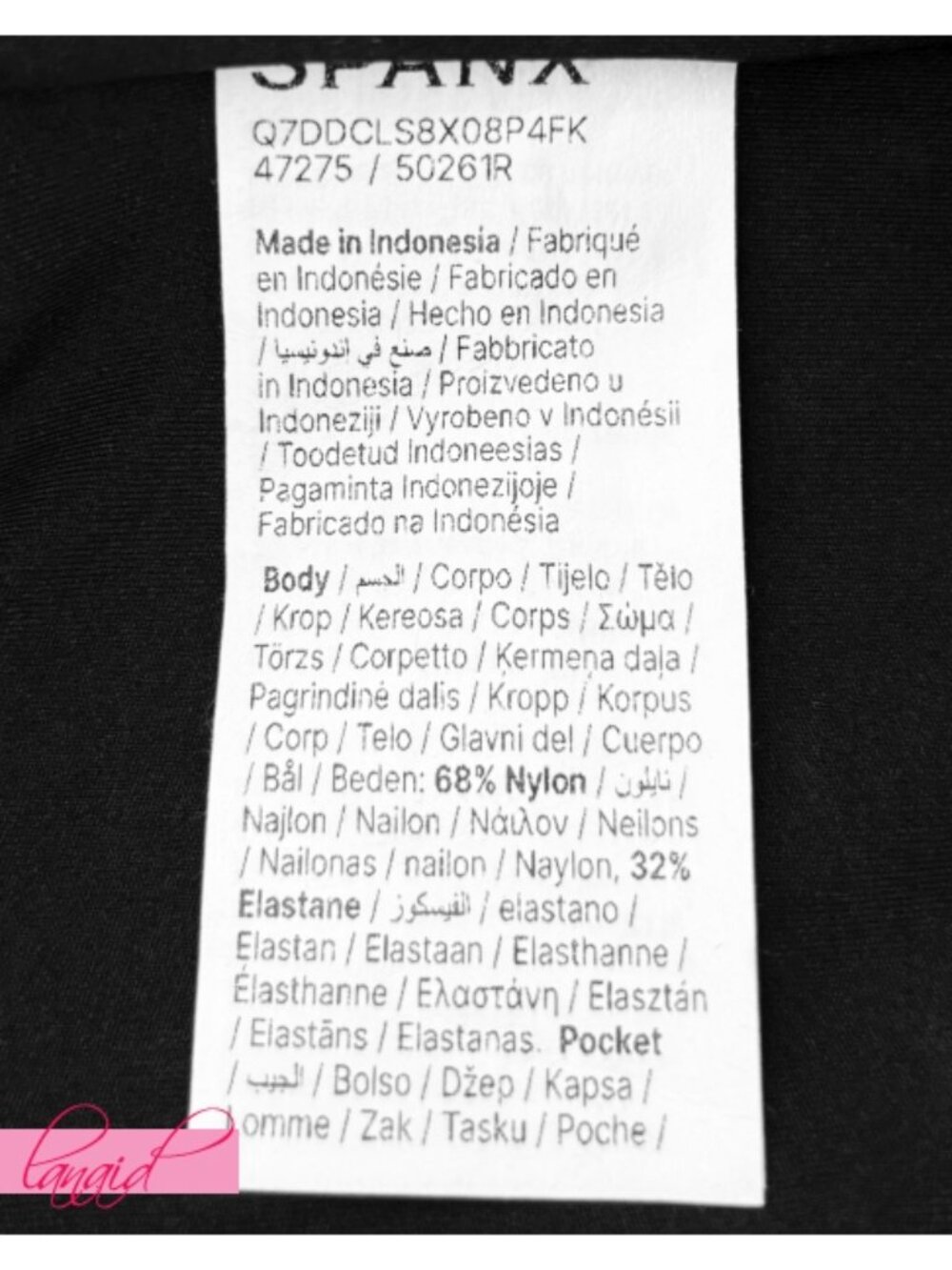 Spanx Booty Boost Side Pockets 7/8 Leggings Very Black High-Rise Waist Shapewear - Picture 11 of 12